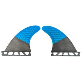 Pacific Vibrations 3.75" longboard surfboard fins  side bites fits futures blue