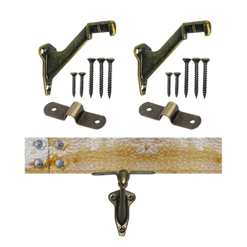 Handrail Brackets Wall Mounted Antique Brass Zinc Stair Railing Support