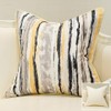 Avigers Square Cushion Covers High Precision Jacquard Modern Yellow White