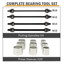 28PCS ProfessionalPress & Pull Sleeve Kit for Removing Bearings Bushes Seals