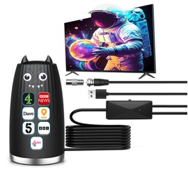 TV Aerial -HD TV Antenna - 2025 New Indoor for Smart with Signal Booster - Digital Aerial for Freeview Long Range Support 4K 1080P High Gain In/Outdoor Antenna，With Magnetic Base