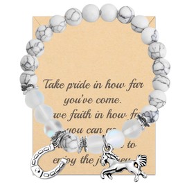Horse Pendant Necklace for Girls Horse Lover Gifts for Horse Rider Equestrian Gifts Horse Horse Inspirational Gift (Bracelet)