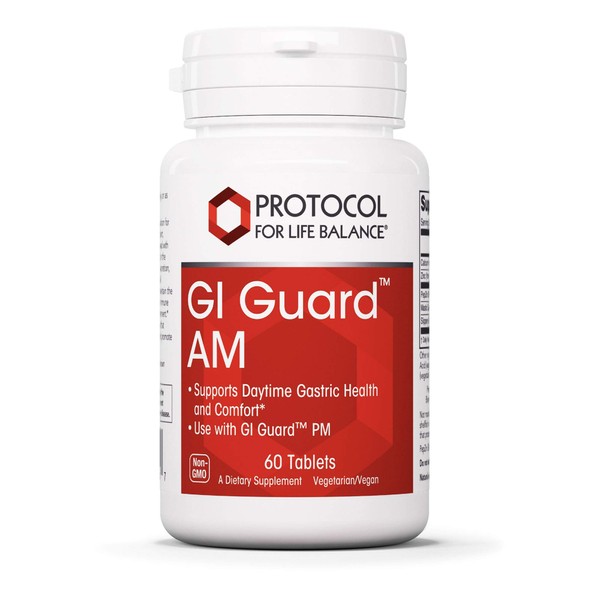Protocol GI Guard - PepZin GI Zinc and Calcium Carbonate - Digestive Support - 60 Tabs