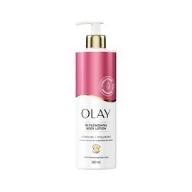 Olay Hyaluronic Acid Replenishing Body Lotion, 24HR Moisturising Cream Full Body Skin Care, Replenishes Skin Moisture, Vitamin B5 B3, Glycerin, Smooth and Moisturised Skin, No Greasy Residue, 500ml