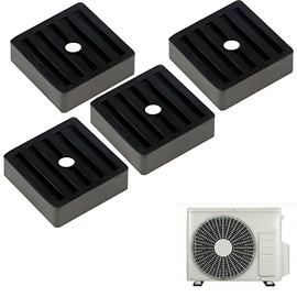 Anti Vibration Mat 4pcs, Rubber Pads for Washing Machine or Air Conditioner Compressor, Shockproof Equipment Pads with Noise Reduction, Vibration Isolation Pad for Stable Floor Protection