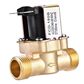 Nikou Solenoid Valve, 1/2" AC 220V Normally Closed Brass Electric Solenoid, Magnetic Valve Water Valve Magnetic Pressure Regulating Valve for Water Control