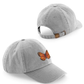 Purple Print House Embroidered Butterfly Vintage Dad Cap Hat Embroidery Baseball Cap Men Women Unisex Gifts, One Size, Light Denim