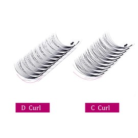 Volume Lash Extensions 10D Premade Russian 0.07 D Curl 16mm*12 Pre Made Russian Lashes Volume Lashes Pre- Made Fan Lashes（10D-0.07-D-16）