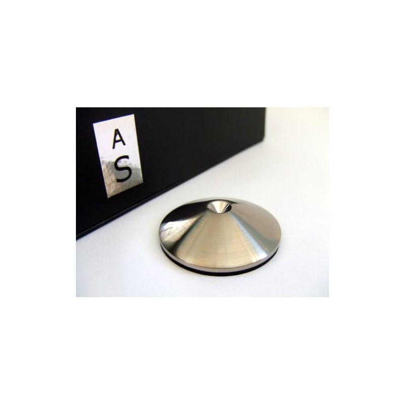 Set of 8 AudioSerenity Brushed Stainless Steel Hi-Fi Spike Shoes