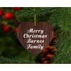 Designsify Christmas Tree Decoration, Merry Christmas Barnes Family, Heart Ornament