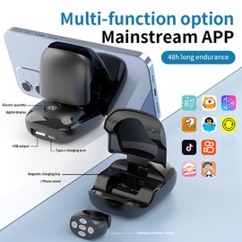 Scrolling Ring for Remote Control Scrolling Ring Scroller Page Turner for APP Mobile Remote Control Ring Selfie Accessories Camera Control for Android iOS Phones