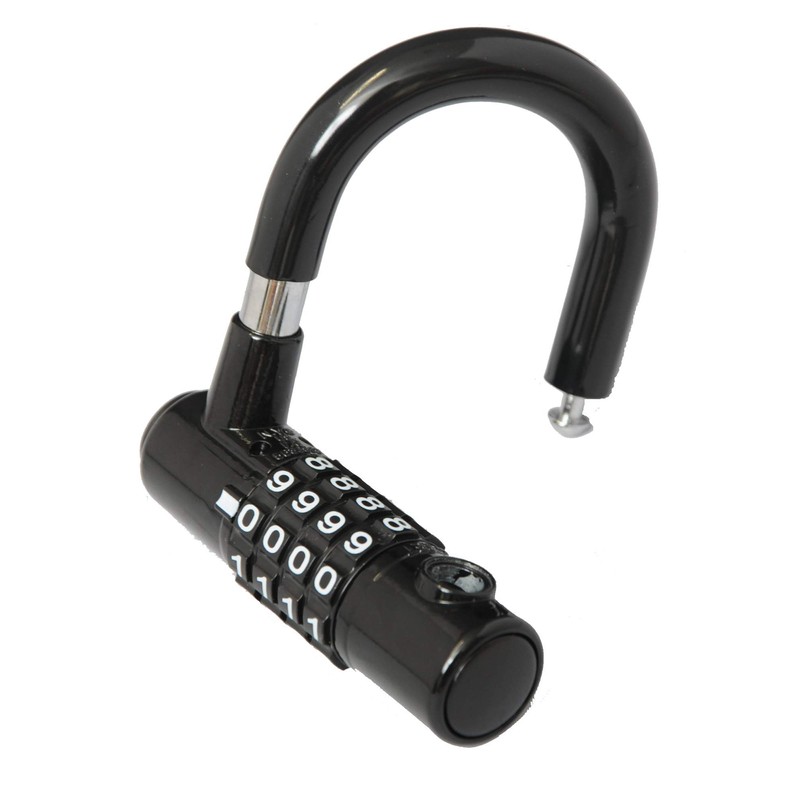 Mini Compact Padlock 4 Digit Combi 12mm Shackle U-Lock D-Lock