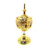 Elegant Metallic Traditional Bakhoor Incense Burner with Ornate Design