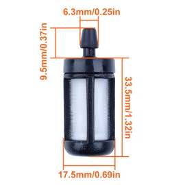 Mtanlo for Stihl FS55 FS38 FS45 FS46 FS55R FS90 FS90R KM55R KM110R HT101 HL45 MM55 FS100 FS110 FS130 Trimmer Oil Pipe & Fuel Filter Set - Includes 3 Oil Pipes & 3 Small Head Filters 4140 358 7702