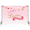 Mocsicka Valentine's Day Backdrop Romantic Heart Love Theme Party Decorations