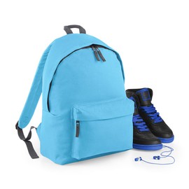 BagBase BG125J Junior Fashion Backpack - Surf Blue/Graphite Grey