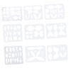 TEHAUX 2pcs White Earring Stencils Hollow-Out Craft Templates for Handmade
