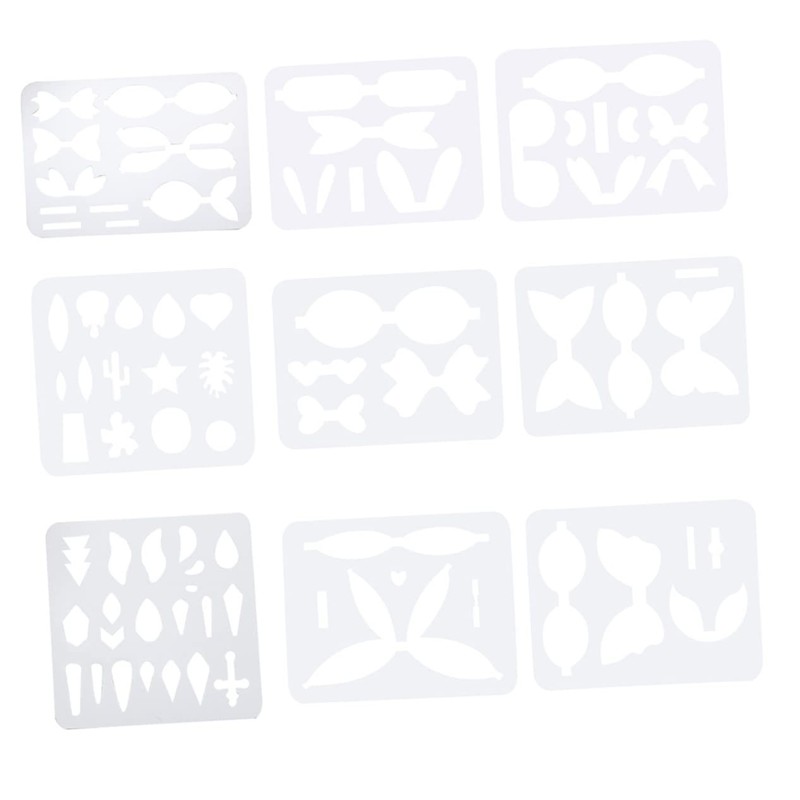 TEHAUX 2pcs White Earring Stencils Hollow-Out Craft Templates for Handmade