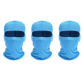 3pcs Thermal Full Face Masks Running for Adult Weather Gear Cycling, Sky Blue, One Size