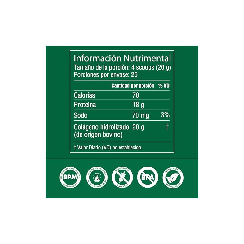 Organika Colágeno Hidrolizado Polvo Tipo Sabor Non Gmo 500 Aporta
