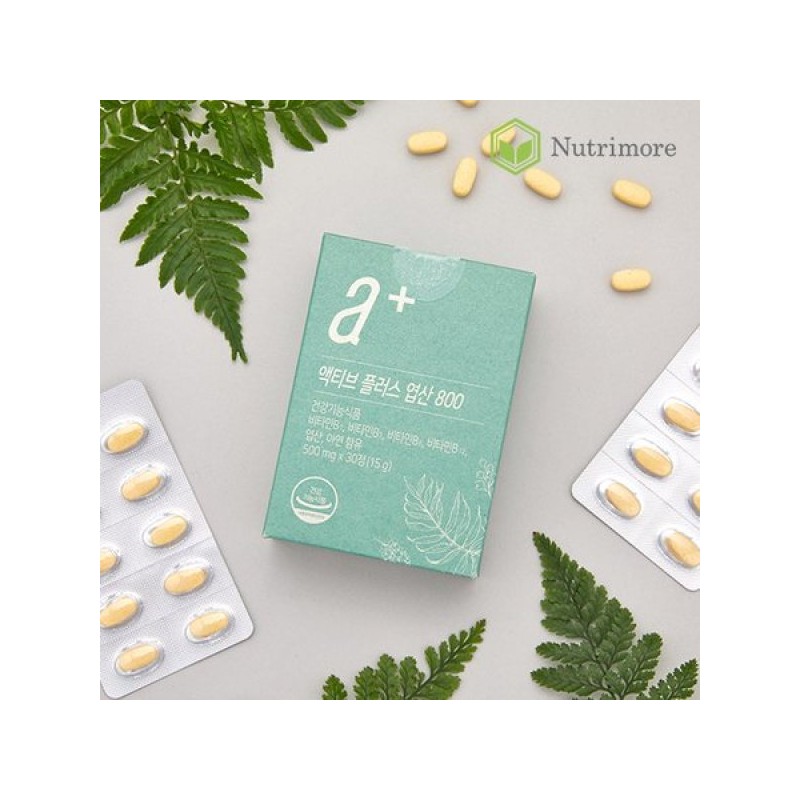 Nutrimore 뉴트리모어 액티브 플러스 엽산 800(30정) 1통(1개월) / 4세대 활성엽산