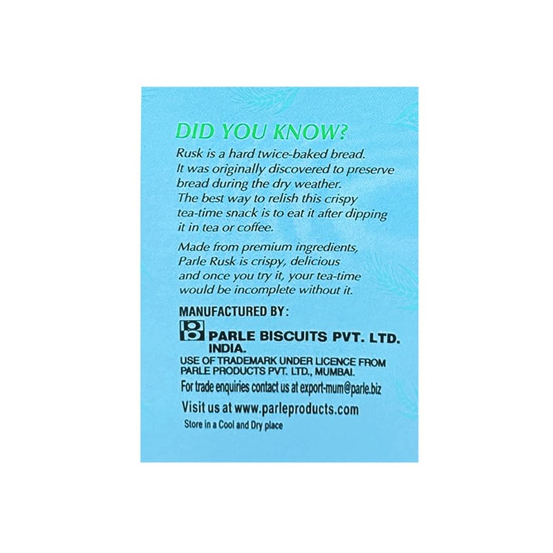 Parle Premium Milk Rusk Crispy Tea Time Snack (546 grams