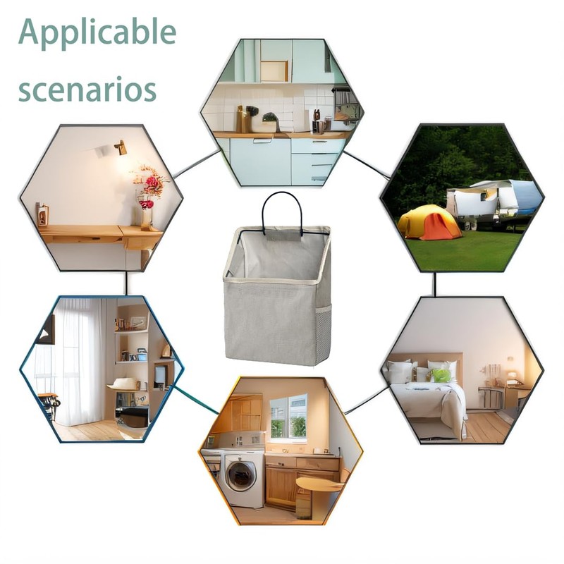 SMALIGOLA 2 Pack Wall Hanging Storage Bag, Hanging Organizer Bag