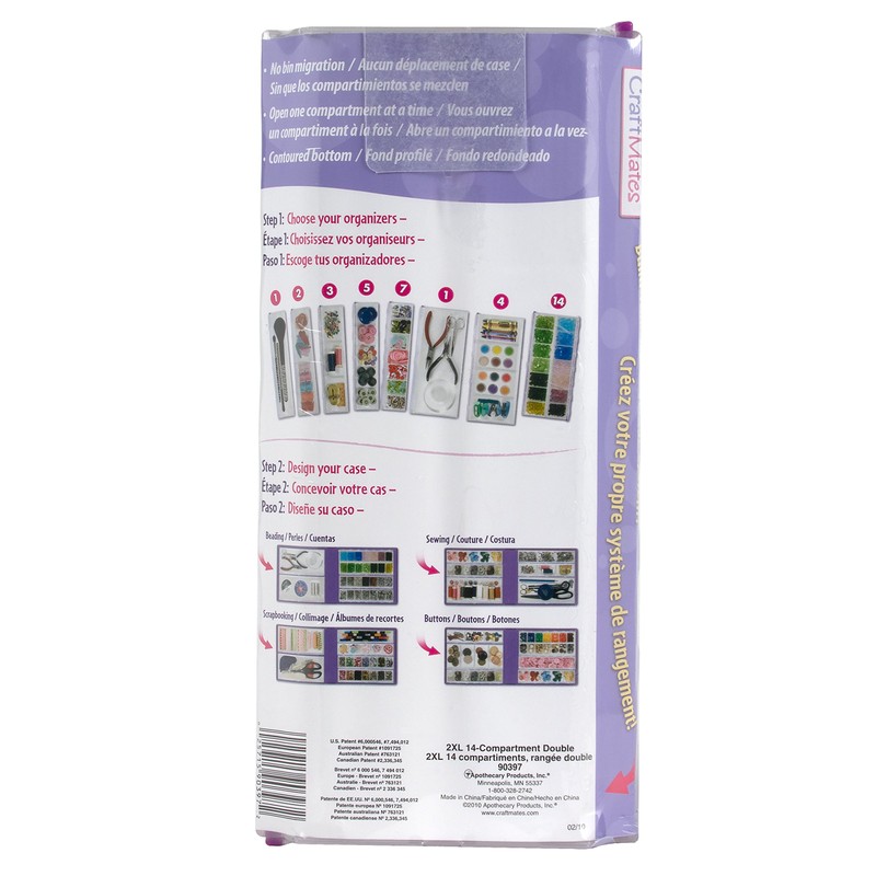 CRAFT MATES Bead Organizer and Plastic Storage Containers for Crafts,