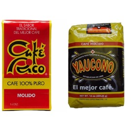 Puerto Rican Variety Pack Ground Coffee - 2 Local Favorites Yaucono, Rico (1 Pack)