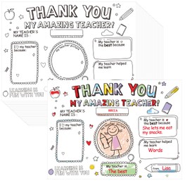 Teacher Appreciation Week Coloring Poster Thank You Teachers Coloring Posters Craft Gifts for Kids Fun Classroom Activities
