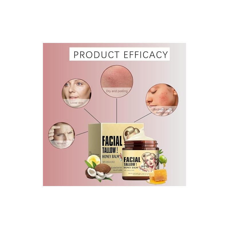 Bálsamo Batido Sebo Res Miel Cuidado Piel Crema Hidratante Facial