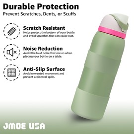 Jmoe USA Silicone Boot Sleeve + Hand Grip for Owala 40oz Water Bottle | BPA Free & Food-Grade Silicone Rubber | Protective Anti-Slip Bottom Bumper Cover | Protects Against Scratches (Camo Cool)