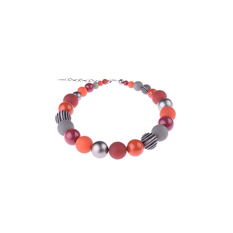 Adi-Modeschmuck Large necklace "Thabea", elegant material mix chain made of