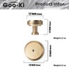Goo-Ki 6 Pack Champagne Bronze Drawer Knobs with Spacer Zinc
