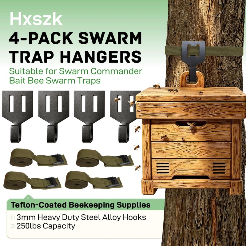 Hxszk 2 Pack Swarm Trap Hanger, 3mm Heavy Duty Alloy