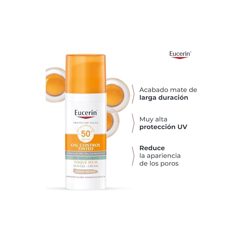 Eucerin Eucerin Sun Oil Control Fps 50+ Tono Medio 50Ml