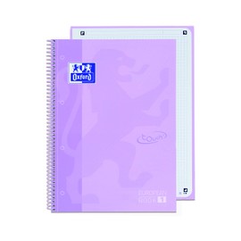 Oxford School Europeanbook Notebook Coloured Edge A4+ Bent 5 mm 80 Sheets Hardcover Pastel Purple