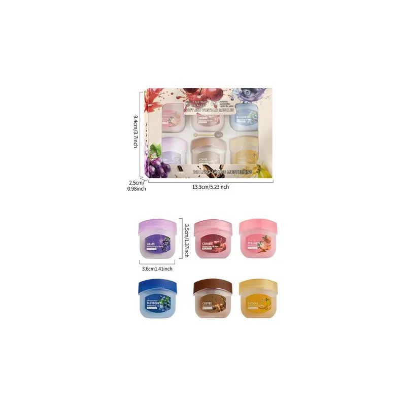 Set De 6 Kits De Cuidado Labial Fruit Lipstick Con