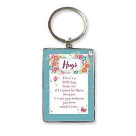WPL Here's A Little Hug From Me Metallic Keyring Lovely Birthday or Christmas Idea KR232