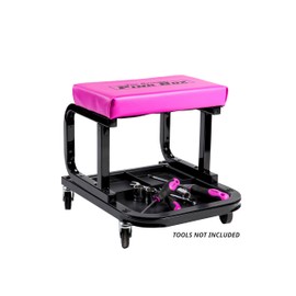 The Original Pink Box Rolling Creeper Seat with Tool Tray, Pink