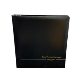 Black 1" Estate Planning Portfolio, Binder, 18 Position tabs and fillable Personal Data Sheets (Black, 1)