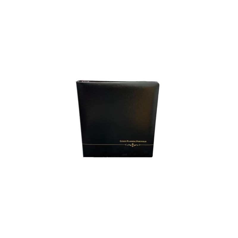 Black 1" Estate Planning Portfolio, Binder, 18 Position tabs and