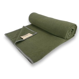 Yogabum Grip Dot Yoga Mat Towels | Non-Slip | Eco Yoga Towel (Olive Green)