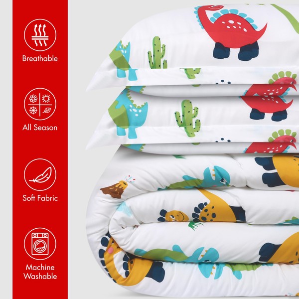 Utopia Bedding All Season Dinosaur Comforter Set with 2 Pillow
