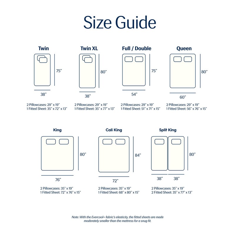 REST® Evercool®+ Starter Sheet Set, TwinXL Size, White, Breathable Bed