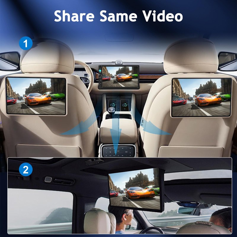 NHOPEEW 7 inch Double Din Car Stereo with Backup Camera,