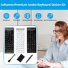 Arabic Keyboard Stickers[5 in 1],Arabic-English Keyboard Letter Replacement Sticker with