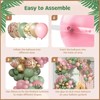 Jungle Safari Balloons Garland Arch Kit ，Animal Printed Pink Sage