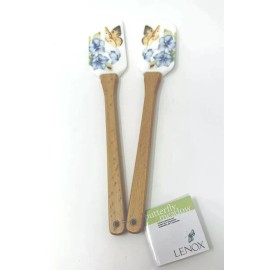 Lenox Butterfly Meadow 2-Piece Silicone Spatula Set 11.5” NEW