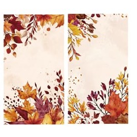 AnyDesign 50 Pcs Fall Leaves Guest Napkins Autumn Leaf Disposable Napkins Double-Sided Dinner Hand Paper Napkin for Bathroom Thanksgiving Holiday Party Table Supplies